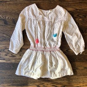 EVERBLOOM Girls Swiss Dot Cotton Dress w Tassels 5